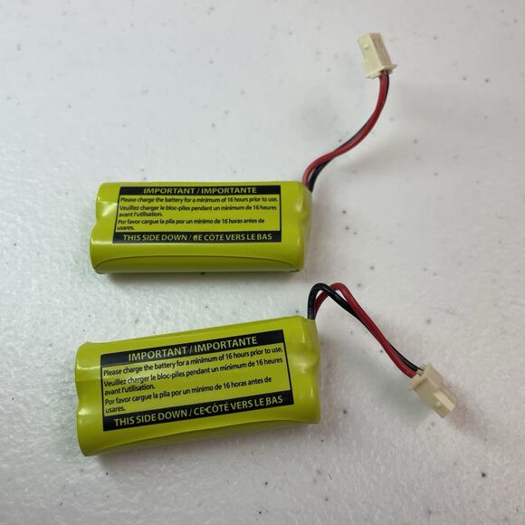 Two Rechargeable Battery Packs BT183342 / BT283342 2.4V 400mAh Ni-MH VTech At&t - Picture 3 of 3